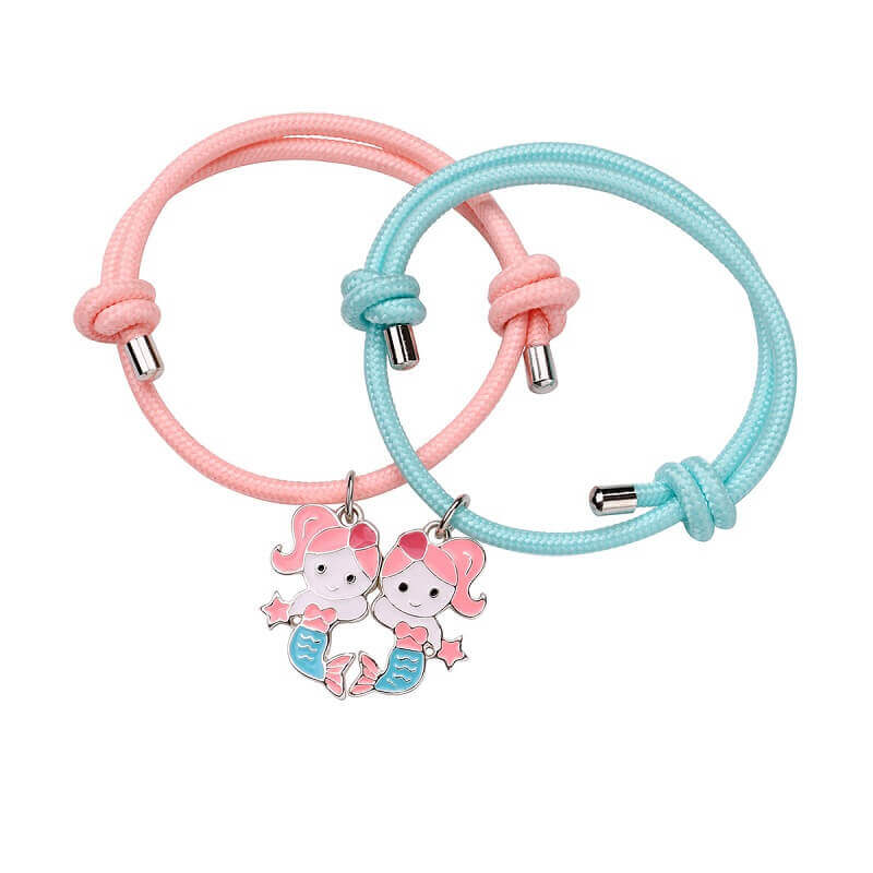 2pcs Little Mermaid Luminous Magnetic Bestie Bracelets