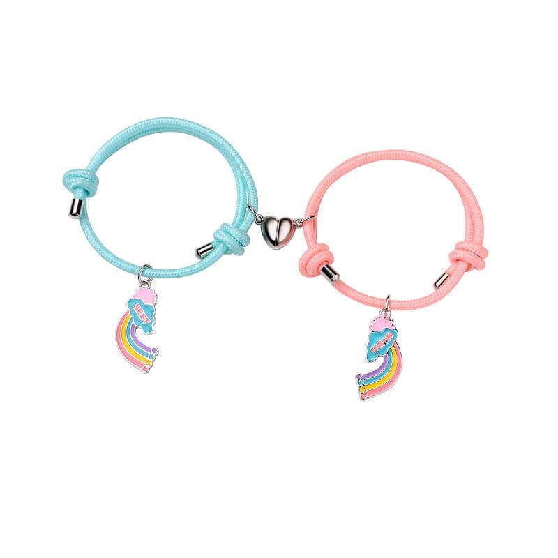 2pcs Rainbow Bridge Best Friend Luminous Magnetic Bracelets