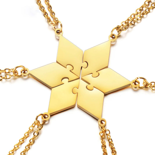 3-10 People Personalized Pizza Friendship Necklaces