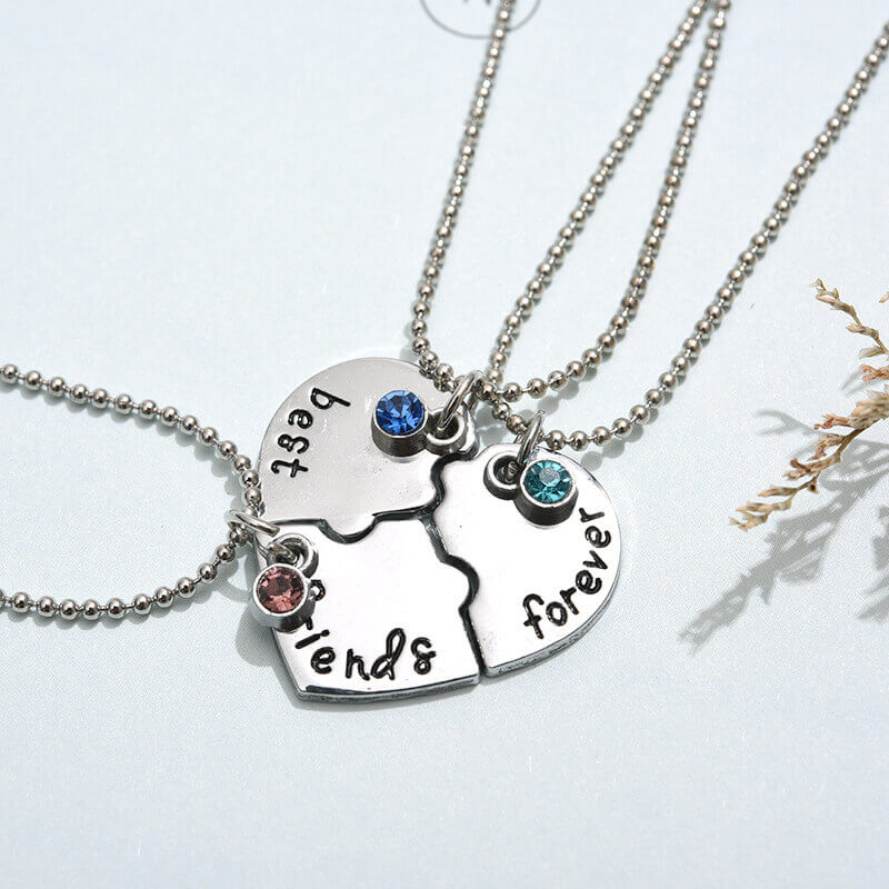 3 Best Friends Forever Necklace Sun Moon Stars