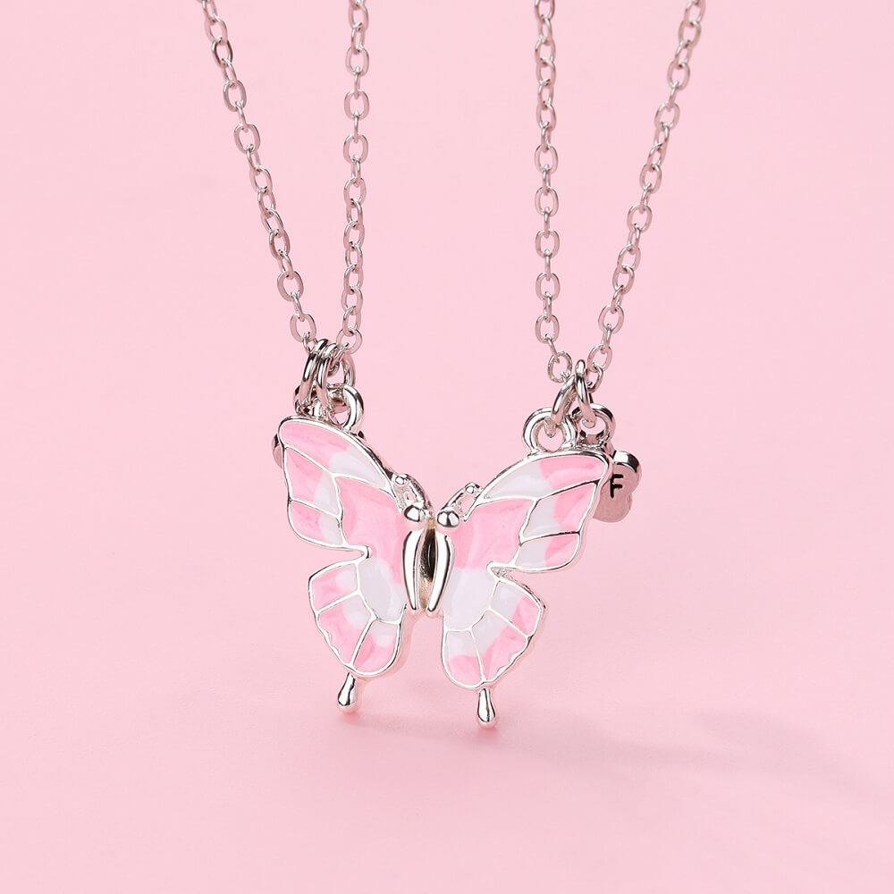 Best Friend Butterfly Magnetic Necklace for Two