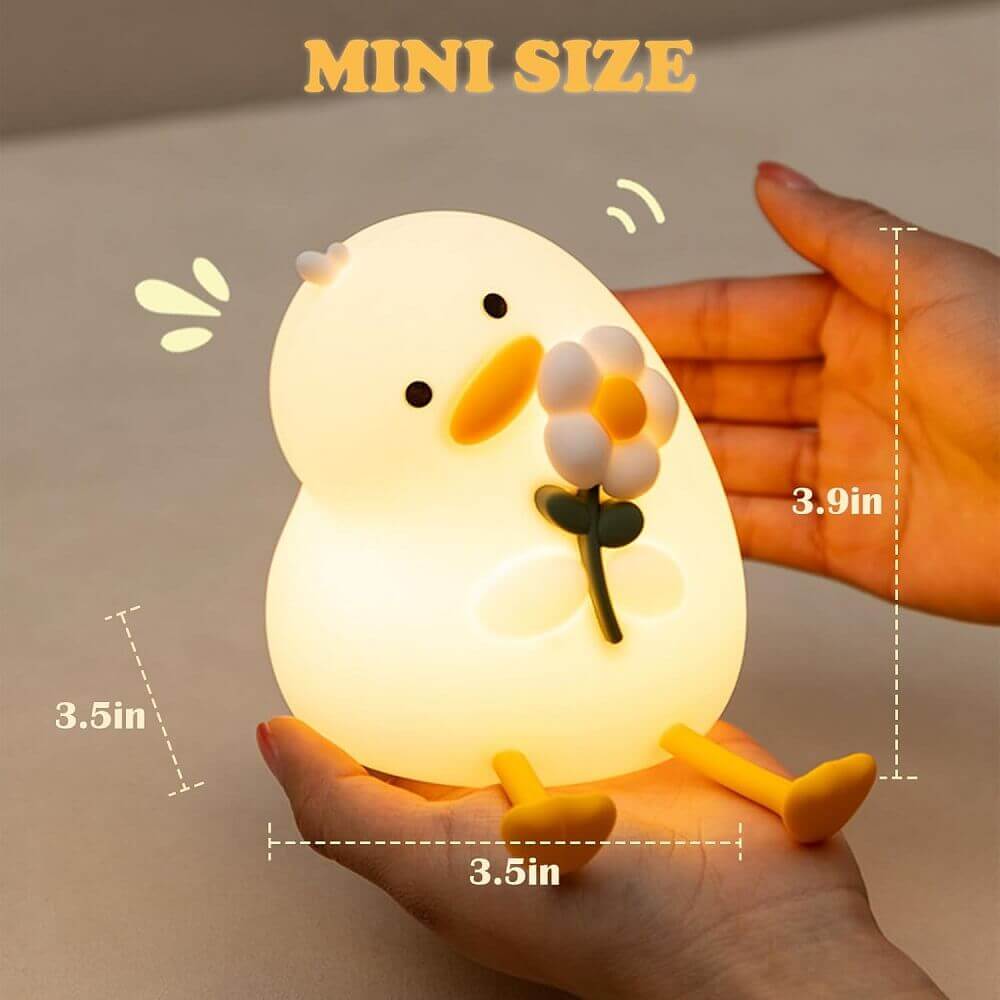 Cute Duck Dimmable Night Light with Timer & Phone Holder