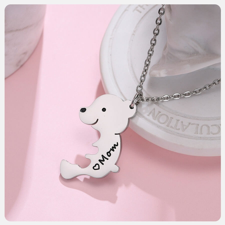 Cute Bear Mother and Daughter Necklace Set