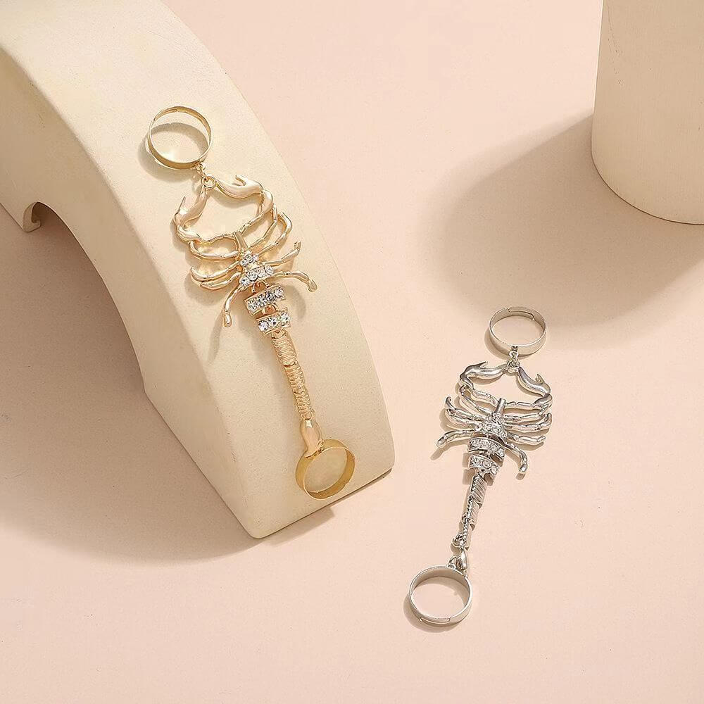 Women's Scorpio Ring, Punk Adjustable Scorpion Ring