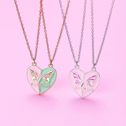 Best Friend Magnetic Necklaces for 2 Butterfly