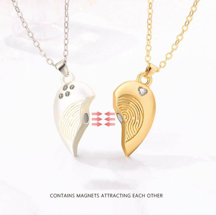 Two Piece Broken Heart Necklace