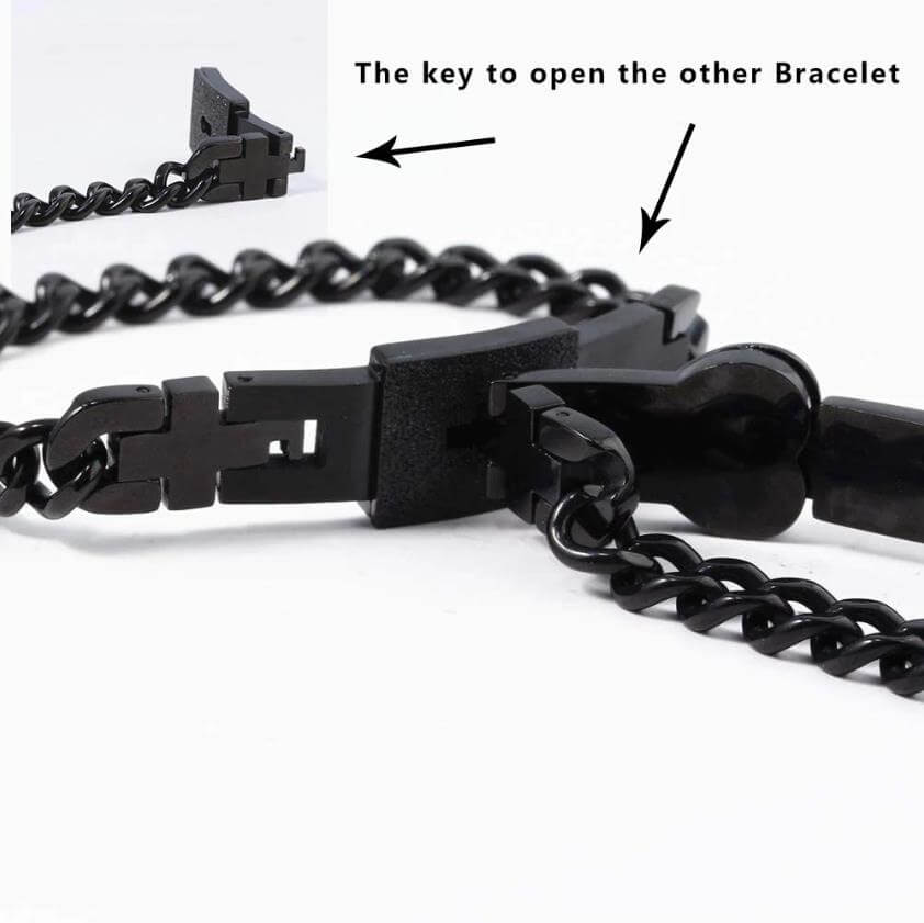 Matching Lock & Key Bracelets for Friends, Couples & Family (2-6 Pcs)