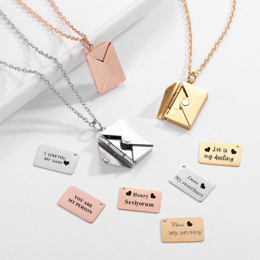 Custom Love Letter Envelope Necklace