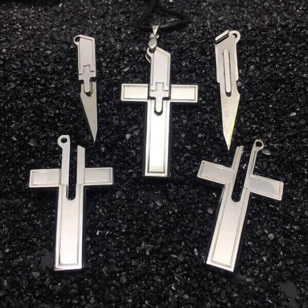 Self-defence Cross Titanium Steel Necklace