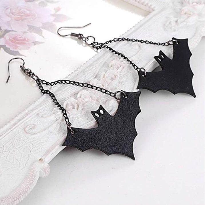 Hanging Bat Earrings
