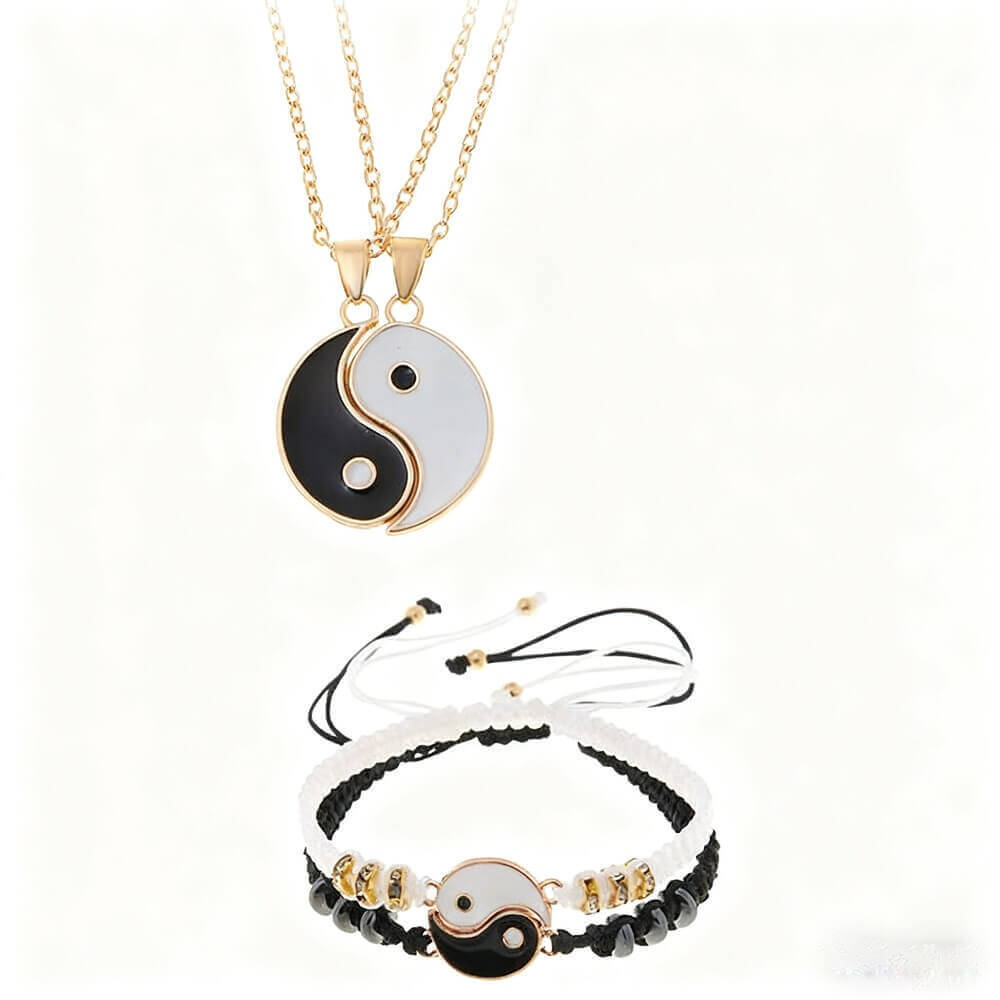 Yin Yang Necklace Set for BFF, Couple