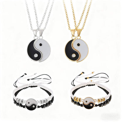 Yin Yang Necklace Set for BFF, Couple