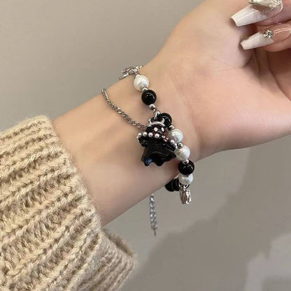 2pcs Black and White Ghost Bracelets