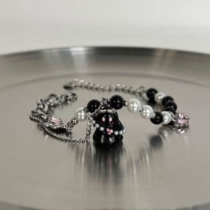 2pcs Black and White Ghost Bracelets