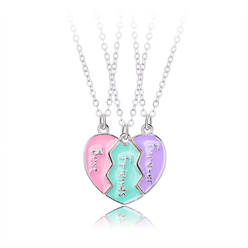 3pcs Best Friends Forever Necklace Magnetic