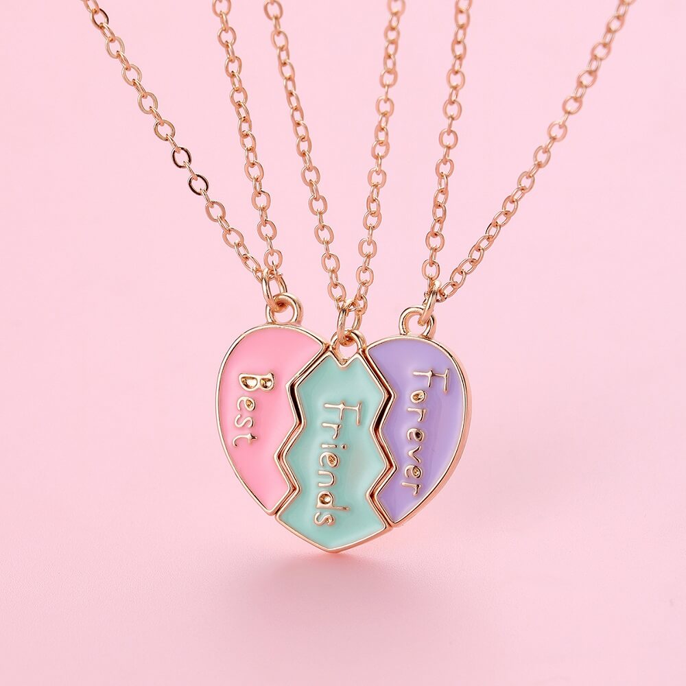 3pcs Best Friends Forever Necklace Magnetic