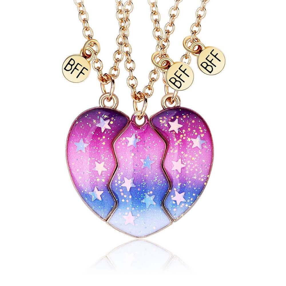 3 pieces of Fantasy Starry Sky Magnetic Necklace