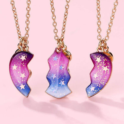 3 pieces of Fantasy Starry Sky Magnetic Necklace