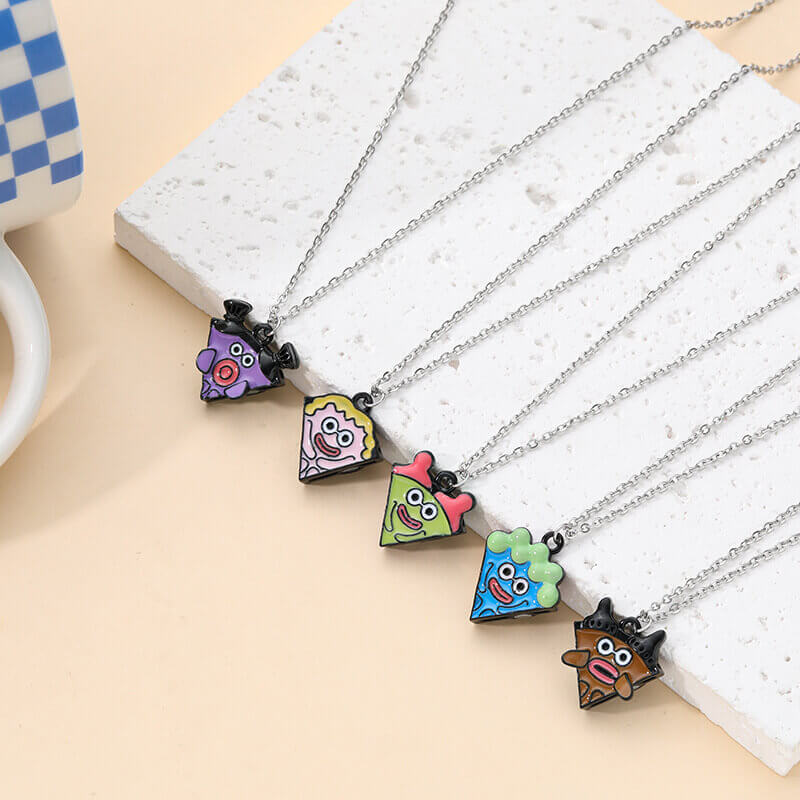 5PCS Whimsical Cartoon Magnetic Friendship Necklace Set