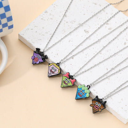 5PCS Whimsical Cartoon Magnetic Friendship Necklace Set
