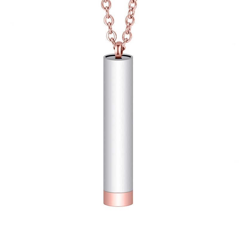 Adjustable 3D Pendant Necklace - Dual Engravings, Pull-to-Reveal