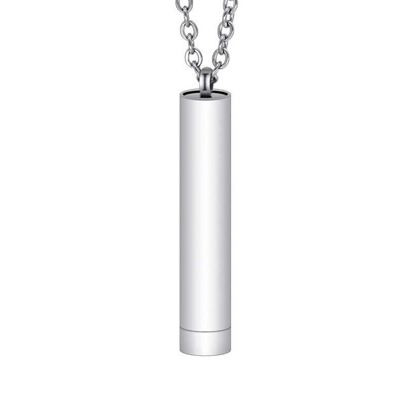 Adjustable 3D Pendant Necklace - Dual Engravings, Pull-to-Reveal