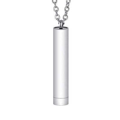 Adjustable 3D Pendant Necklace - Dual Engravings, Pull-to-Reveal