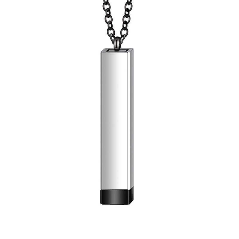 Adjustable 3D Pendant Necklace - Dual Engravings, Pull-to-Reveal
