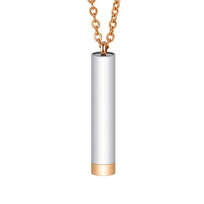 Adjustable 3D Pendant Necklace - Dual Engravings, Pull-to-Reveal