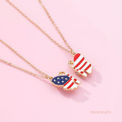 American BFF Butterfly Necklace 2 Pieces
