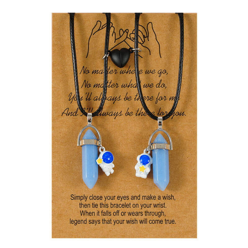 BFF Glow-in-the-Dark Hexagonal Necklaces Magnetic Two-Piece Set