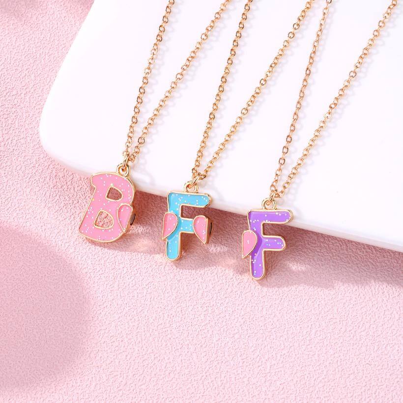 Magnetic BFF letter necklace