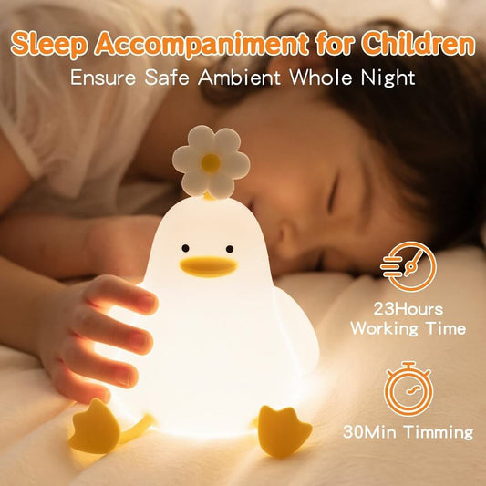 Baby-Safe Silicone Duck Night Light