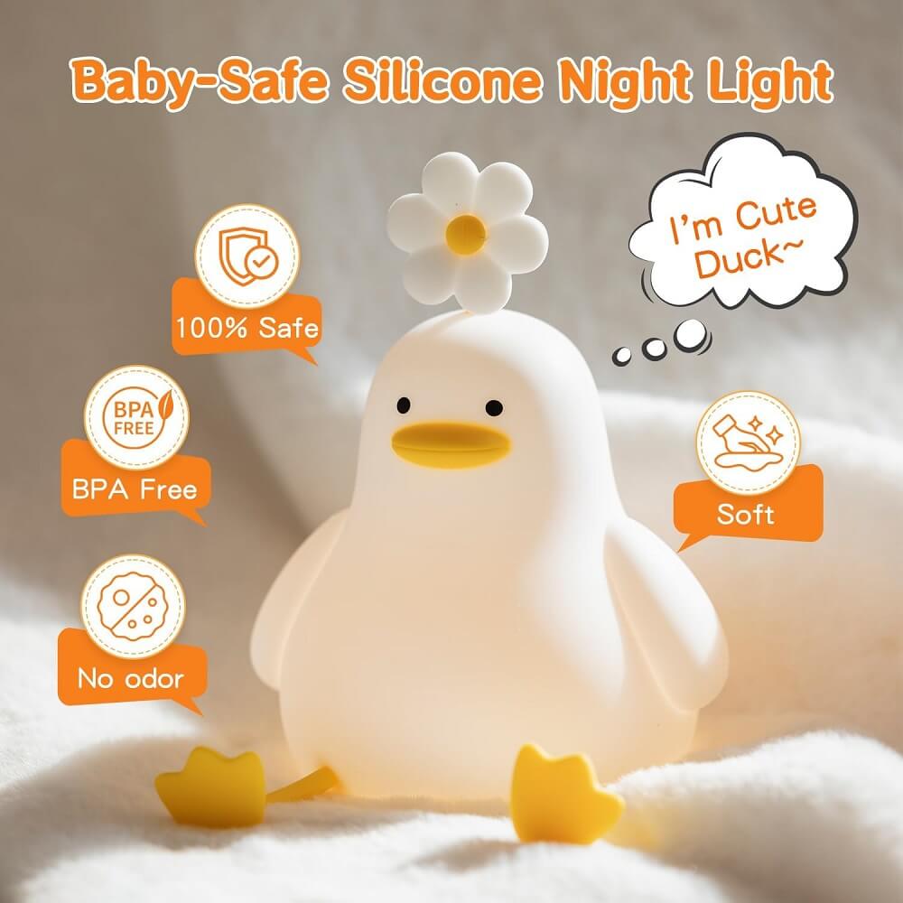 Baby-Safe Silicone Duck Night Light