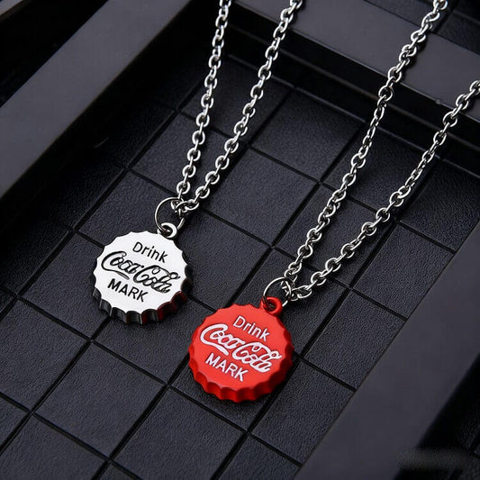 Best Friend Coca-Cola Bottle Cap Necklaces - 2-Piece