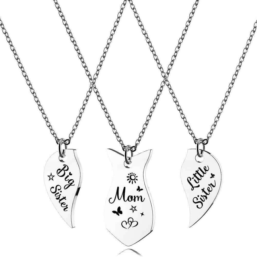 Big Sister - Mom - Little Sister - Matching Necklaces