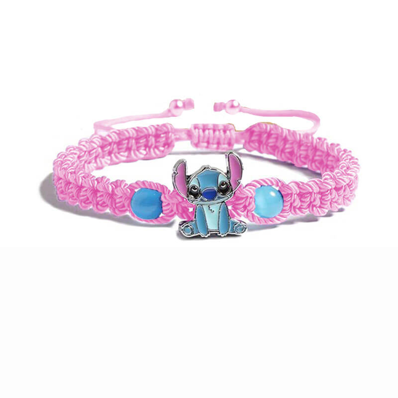 Braided Stitch Charm Bracelet - Blue