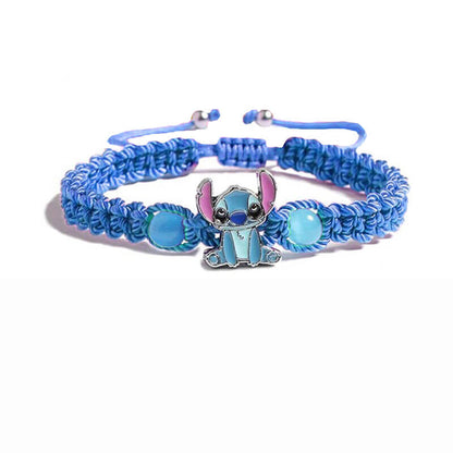 Braided Stitch Charm Bracelet - Blue