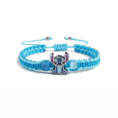 Braided Stitch Charm Bracelet - Blue