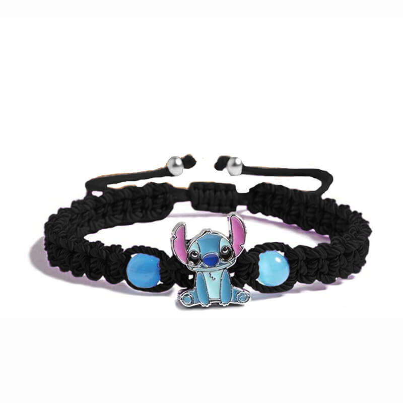 Braided Stitch Charm Bracelet - Blue