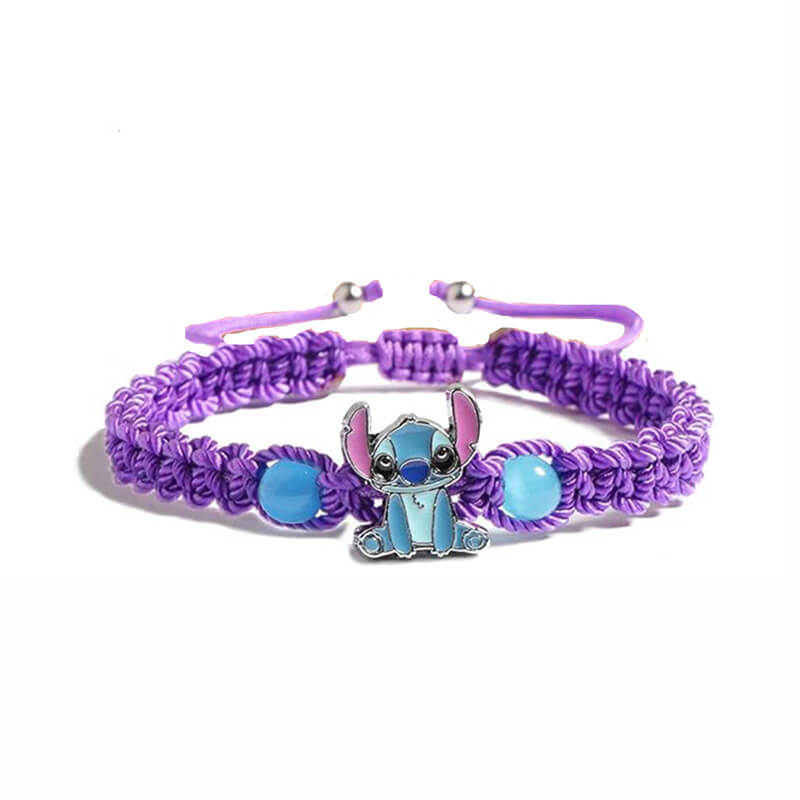 Braided Stitch Charm Bracelet - Blue