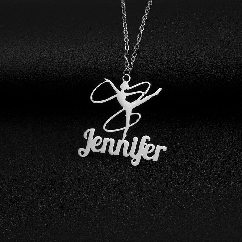 Custom Ballerina Name Necklace - Personalized Delicate Pendant