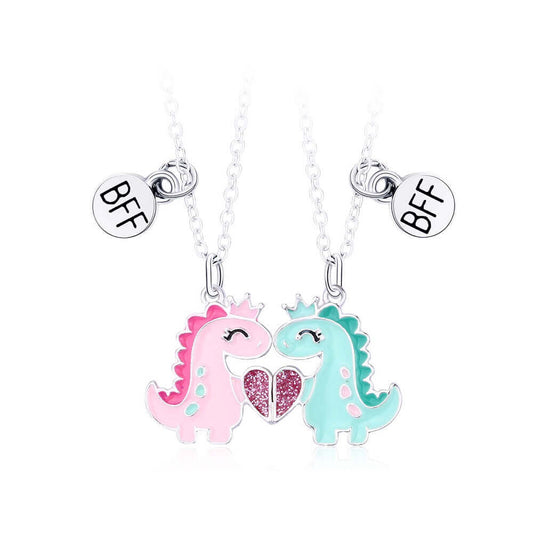 Cute BFF Dinosaur Necklaces - 2PCS Best Friend Jewelry