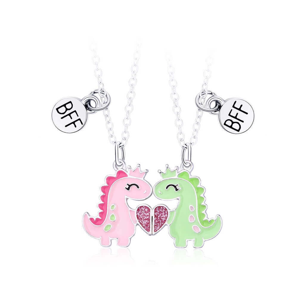 Cute BFF Dinosaur Necklaces - 2PCS Best Friend Jewelry
