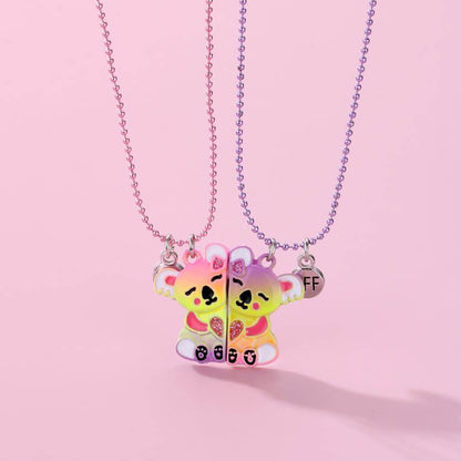 Cute Bear Best Friend Necklace