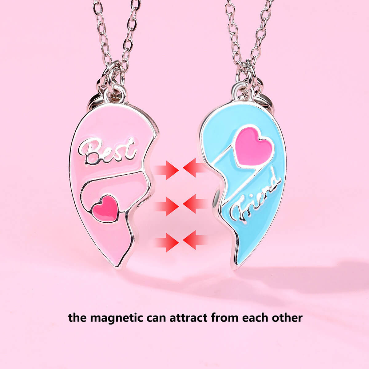 Cute Color Magnetic Best Friend Necklace