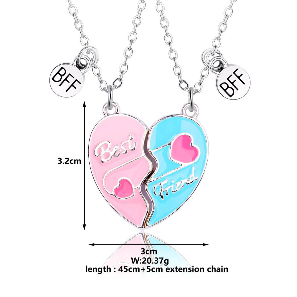 Cute Color Magnetic Best Friend Necklace