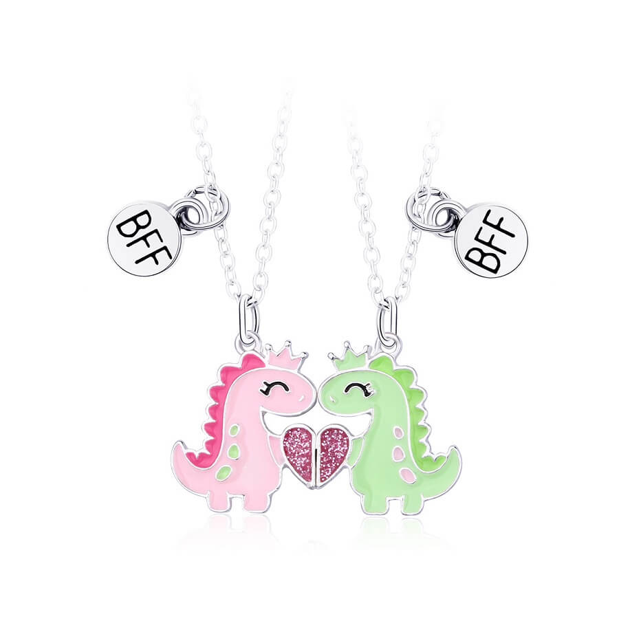 Cute Dinosaur BFF Necklace Magnetic