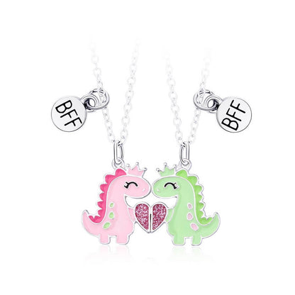 Cute Dinosaur BFF Necklace Magnetic