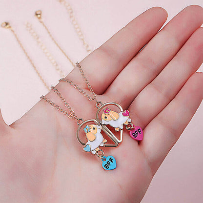 Cute Dog BFF necklace Magnetic